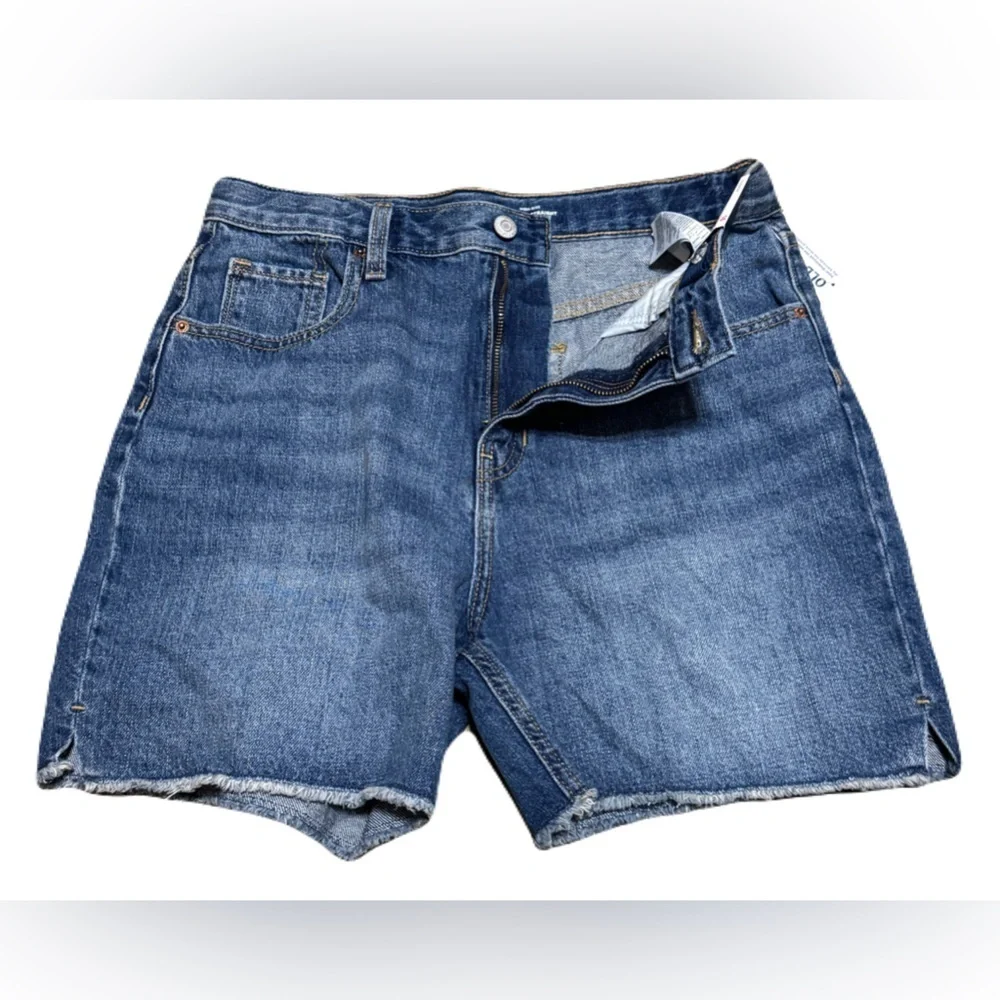 Old Navy High-Rise Slouchy Straight Distressed Denim Shorts Girl Size 16